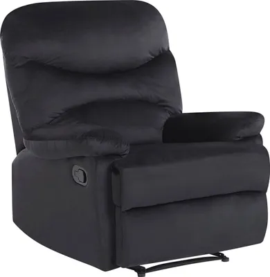 Produktbild von BELIANI Sessel Schwarz Samtstoff manuell verstellbar Wohnzimmer Arbeitszimmer Retro Stil