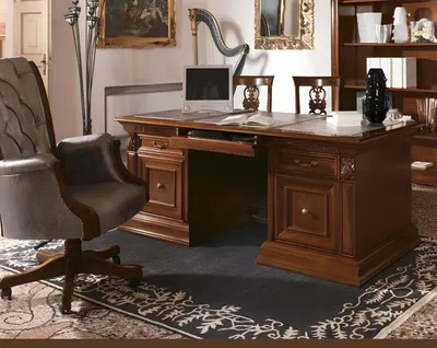 Produktbild von Büroeinrichtung Arbeitszimmer Sessel Büro Möbel Chef Sessel Barock Rokoko 3tlg.