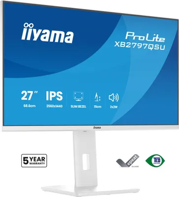 Produktbild von iiyama ProLite XB2797QSU-W1 Computerbildschirm 68,6 cm (27") 2560 x 1440 Pixel Quad HD LED Weiß