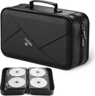 Produktbild von Famanu DVD-Organizer für 144 Discs - Tragbare Aufbewahrung mit Trageband (schwarz)