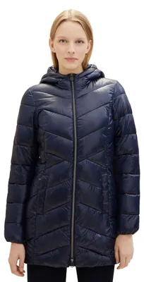 Produktbild von TOM TAILOR Damen Lightweight Steppmantel mit Kapuze, 10668 - Sky Captain Blue, X
