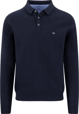 Produktbild von Fynch Hatton - Herren Polo Langarm (SFPK242), Größe:4XL, Fynch Hatton farbe:blue (690)