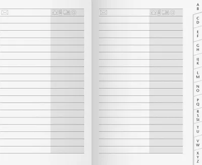 Produktbild von BRUNNEN 1070023 Adress-Registerheft Taschenkalender Blattgröße 7 x 11 cm