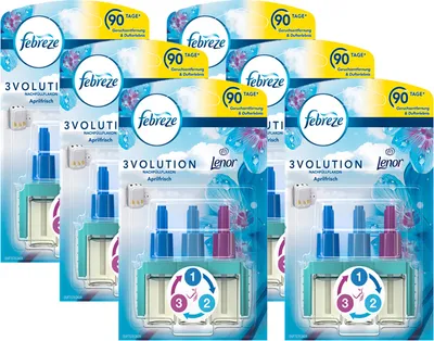 Produktbild von 6 Stück Febreze 3Volution Lenor Aprilfrisch Flacon - Nachfüller 6 x 20ml