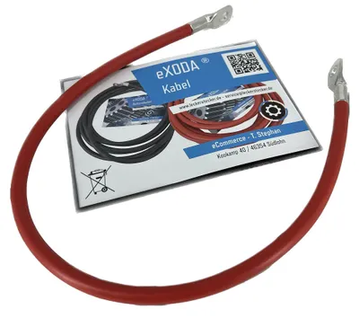 Produktbild von Exoda Batteriekabel 25 mm² 50cm M8 Rot für Auto Boot Motorrad 99 Kupfer