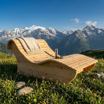 Produktbild von Relaxliege "Heiner" Gartenliege 140cm Lärche