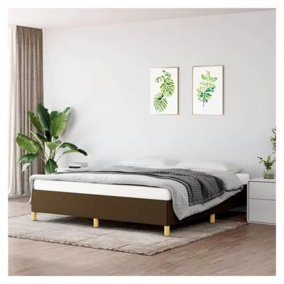 Produktbild von Bettgestell Dunkelbraun 180x200 cm Stoff