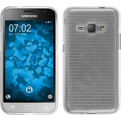 Produktbild von PhoneNatic Case kompatibel mit Samsung Galaxy J1 (2016) J120 - clear Silikon Hülle Iced Cover