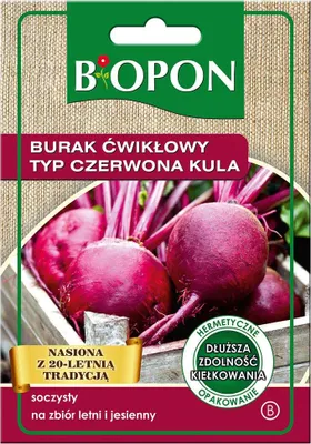 Zdjęcie produktu dla Biopon Burak Ćwikłowy Czerwona Kula 2-Czerwona Kula Tor 15 G - Nasiona Ogrodnicze