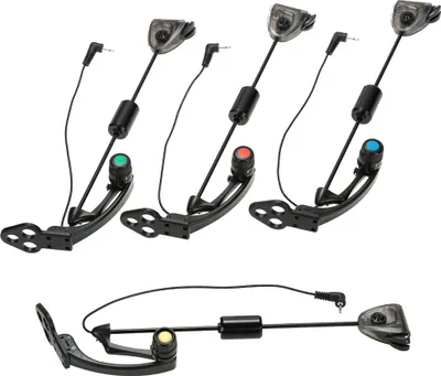 Obrázek produktu pro Lixada 4dílná sada LED rybářských swingerů, indikátor záběru, osvětlovač, kaprařské náčiní s přepravní taškou