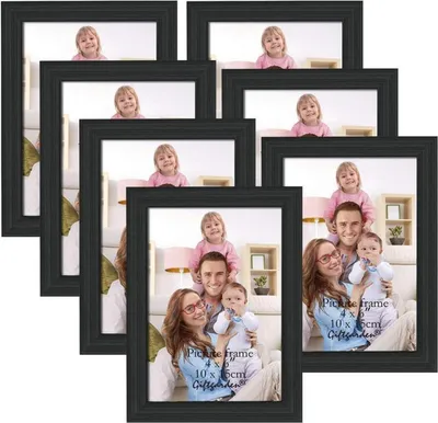 Zdjęcie produktu dla Zestaw ramek na zdjęcia Giftgarden 10x15 cm czarna ramka na zdjęcia kolaż 7 sztuk