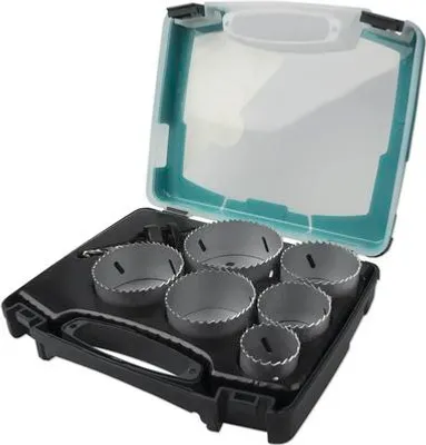 Produktbild von wolfcraft GmbH 5423000, Set, Bohrer, Gipskarton, Nicht-eisenhaltiges Metall, Kunststoff, Sperrholz, Stahl, Holz, Schwarz, Bimetallisch, 4 cm