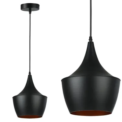 Produktbild von MasterLED Pendelleuchte Karo E27 Schwarz Gold Ø23cm – Hängelampe Design für Esszimmer & Küche – Innenbeleuchtung modern