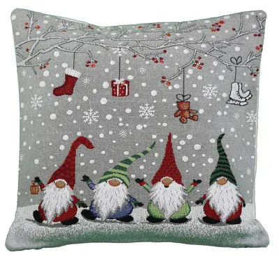 Produktbild von Kissenhülle 40 x 40 cm Wichtel mit Geschekzweig 40 x 40 cm Kissenhülle