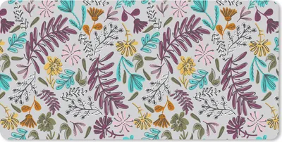 Produktbild von MuchoWow® Mauspad Mousepad Blumen - Blätter - Muster 60x30 cm - Mousepads - Maus Mat - Pad - Mausunterlage - Nachhaltig