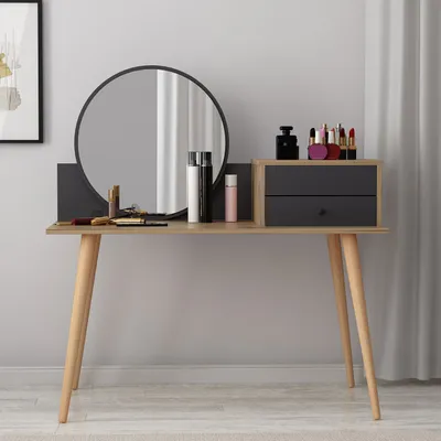 Image de Skye Decor, Angel - Anthracite, coiffeuse, anthracite, 100 % PANNEAUX DE MÉLAMINE REVÊTUS, 120 x 60 x 96 cm