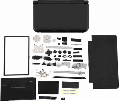 Zdjęcie produktu dla Kompletny zestaw części zamiennych do obudowy konsoli Nintendo 3DS XL w kolorze czarnym