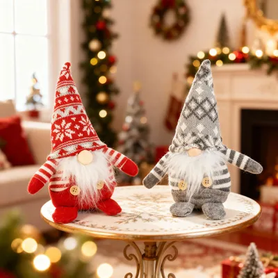 Image de Lutin de Noël scandinave / Lutin de Noël / Décoration de Noël - 25 cm - 2 Designs - 1 pièce, Design aléatoire [59516]