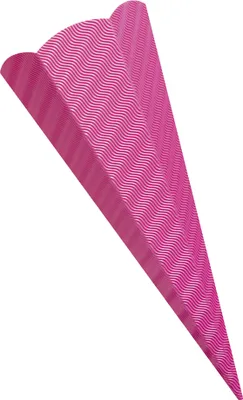 Produktbild von folia 92023 Schultüte, 3D-Wellpappe, H 68 cm, Ø 20cm, pink