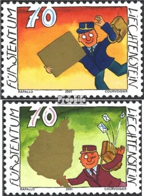 Produktbild von Briefmarken Liechtenstein 2001 Mi 1257-1258 (kompl.Ausg.) gestempelt Grußmarken