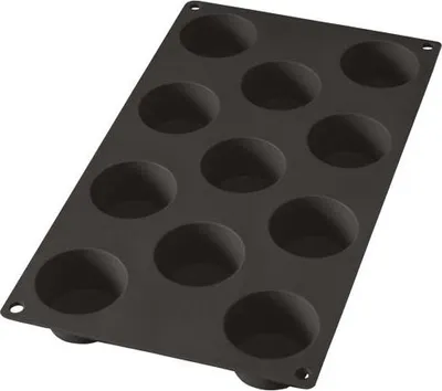 Produktbild von Lékué 880889, Muffin mould, Rechteckig, 0,05 l, -60 °C, Schwarz, Silikon