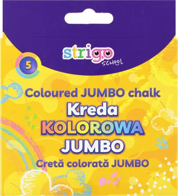 Produktbild von Jumbo-Straßenkreide, 5 Farben, STRIGO