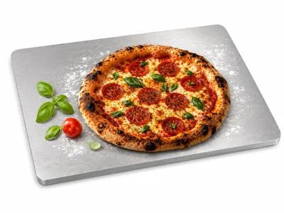 Produktbild von Werk24 Backstahl 8mm 38x33cm für Pizza und Brot Pizzastahl Massiv und Backstahl