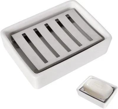 Zdjęcie produktu dla Trwałe mydelniczki – eleganckie i funkcjonalne – 1 sztuka – białe – ceramiczne