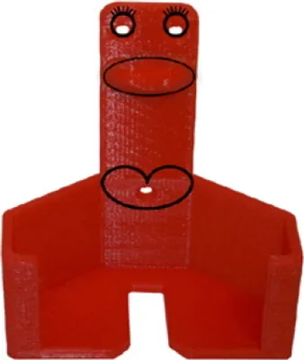 Produktbild von TAMS 40-01199-01 Halterung für HandControl 2, rot