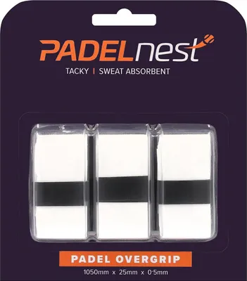 Immagine prodotto di Padelnest, 3x Overgrip - Tacky - Bianco