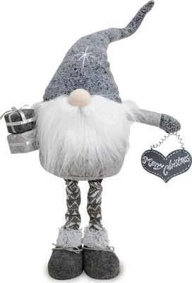 Produktbild von Weihnachtswichtel Figur 70 cm grau
