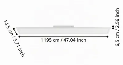 Obrázok produktu pre EGLO Moradillo, 1 žiaroviek, LED, 3400 lm, IP20, Biela