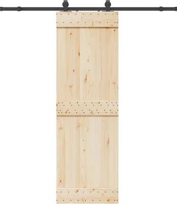 Immagine prodotto di vidaXL Set di ferramenta per porte scorrevoli 200 cm acciaio nero