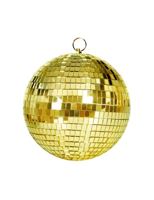 Produktbild von 70er Jahre Party Discokugel 20cm Durchmesser gold - Einheitsgröße