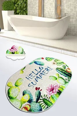 Produktbild von Mijolnir, Hello- CHL4508, Bunt, Badematten, 700 gr/m², 100% Samtstoff