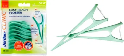 Immagine prodotto di Jordan Easy Reach Nici dentystyczne z uchwytem 25 sztuk