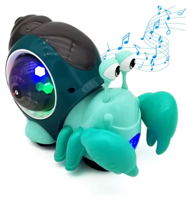 Produktbild von MODFU Musikspielzeuge, Schnecken-Spielzeug für Babys, Musikspielzeug, Krabbelspielzeug, interaktives Lernspielzeug, LED Licht, motorisches Spielzeug, Blau