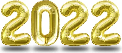 Produktbild von Oblique Unique Folien Luftballon Zahl 2022 Silvester Neujahr Party Deko Ballons Zahlenballons - gold