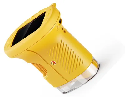 Image de INF Microscope numérique portable de poche, écran IPS 2,4 pouces, caméra 1080p, grossissement 50-1000x, USB-C, compatible avec les cartes TF, jaune