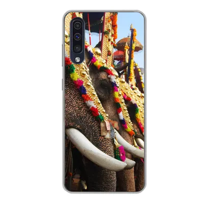 Produktbild von MuchoWow® Handyhülle Schutzhülle Hülle für Samsung Galaxy A50 Elefant - Parade - Tiere Silikon Softcase Handy Hülle - Mobiltelefonhülle