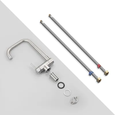 Produktbild von Cecipa MAX Vorfenster Küchenarmatur Klappbar Unterfenster Küche Wasserhahn Spültischarmatur，360° Drehbar Wasserhahn ，chorm
