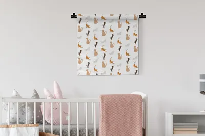 Produktbild von MuchoWow® Wandteppich Wandbehang Haustiere - Farben - Muster 60x60 cm Tapisserie Dekoration Wandtuch - Dekorationen - Wand Decke