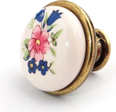 Produktbild von SOTECH Möbelknopf KARI Ø 28 mm Blumendekor Porzellanknopf SOTECH