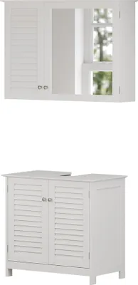 Productafbeelding van Badkamermeubelset Vicco Riad Wit 2-delig, Model 40466