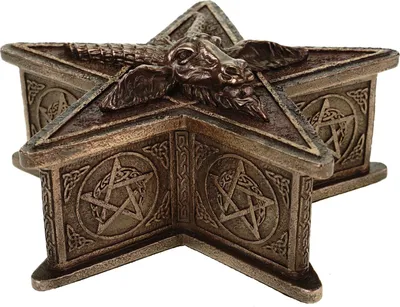 Produktbild von Pentagramm Box Siegel des Baphomet - bronziert by Veronese Aufbewahrungsbox