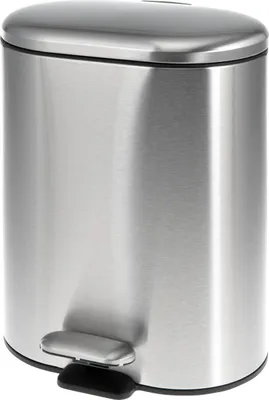 Produktbild von bremermann Treteimer BARBENA - 6 Liter // Edelstahl Anti-Fingerabdruck Softclose // Abfalleimer Kosmetikeimer (Edelstahl)