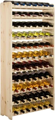 Produktbild von Weinregal PINOTWINE C | HxBxT 138,4x72,8x26,5cm | 77 Flaschen | Massives Kiefernholz | Natur unbehandelt