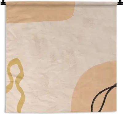 Produktbild von MuchoWow® Wandteppich Wandbehang Bohème - Pastell - Abstrakt 150x150 cm Tapisserie Dekoration Wandtuch - Wohnaccessoires - Modernes
