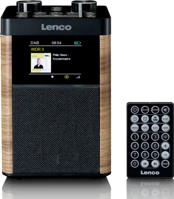 Produktbild von LENCO PDR-060WD - Tragbares DAB+/FM-Radio mit Bluetooth, 10W Lautsprecher und 14h Akku - Schwarz