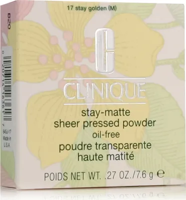 Obrázek produktu pro Clinique Stay Matte Sheer Pressed Powder pudr s matujícím účinkem 17 Stay Golden 7,6 g